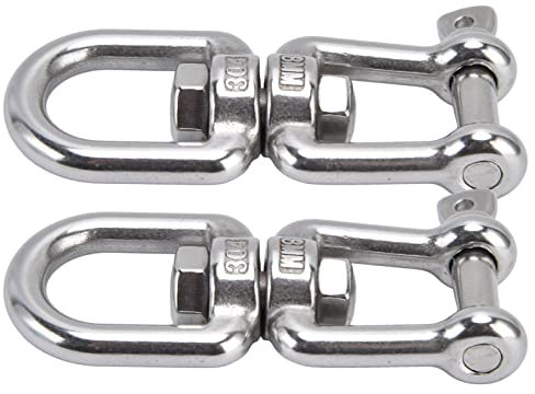 Rotierender Ringschnapper, abnehmbarer Schäkel-Haken, 304 Edelstahl, 360° drehbar, für Hängematte, Stuhl für Kletterseil