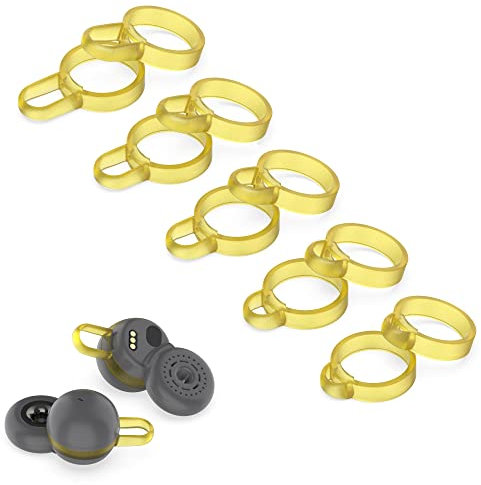 Ear Hooks Compatible with Sony LinkBuds Ring Supporters,Silicone earpod Covers Accessories in Various Sizes (Yellow)