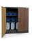 Jan Nowak Kleiner Aktenschrank C001B Büroschrank Metallschrank Aufbewahrungsschrank 2 Verstellbare Fachböden Pulverbeschichtet Abschließbar 92,5 cm x 90 cm x 40 cm (Anthrazit-Holzoptik)