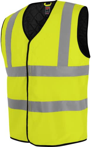 WÜRTH MODYF Kühlweste HiVis – kühlende Warnweste für heiße Arbeitstage in den Größen M – bis zu 8 Stunden Kühlkomfort – hochsichtbare Arbeitsweste für Industrie – in Gelb