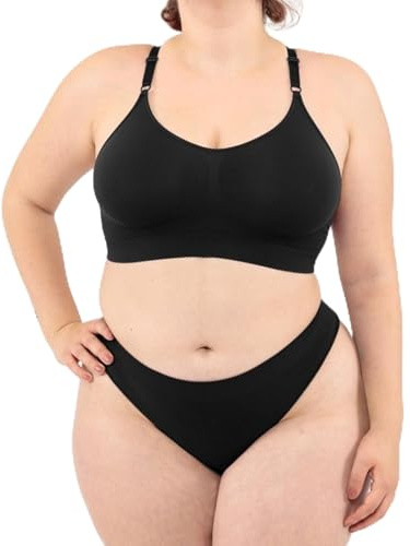 LEELA LAB Reggiseno Senza Ferretto Donna Taglie Forti, Comodo e Versatile con Spalline Regolabili, Realizzato con Tecnologia Seamless Senza Cuciture - Made in Italy