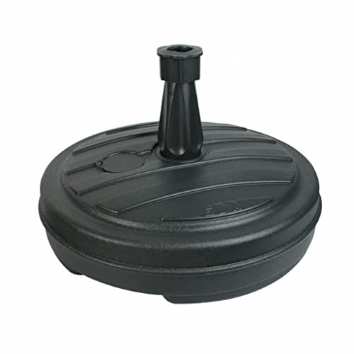 Unibos Have Duty Garden Parasol Base Water Sand Fillable Stand 14L Umbrella Parasol Base Stand Water Sand Plastic Pole Sun Shade Garden Beach Patio Parasol Pole Holder (BLACK BASE)