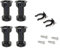 bricoleva.it Juego de 4 patas ajustables negras para zócalo de cocina - Pies de plástico con clips de fijación para muebles de cocina - Altura 15 cm y ajuste de 2 cm …