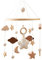 Promise Babe Mobile Baby Windspiele mit Wolken Mond Sterne Mobile Handgefertigt Holz Gehäkelt Mobile Baby Neugeborene Junge Mädchen Bettglocke Anhänger zum Aufhängen Babybett Star Moon Clouds Mobile