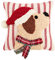Mud Pie Weihnachts-Hundekissen, 20,3 x 20,3 cm, Tartan-Schal