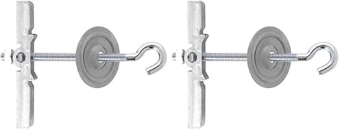 Molly M50402-XJ Chevilles à bascule avec M6 Pitons, Gris, Set de 2 Pièces (Lot de 2)