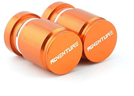TEAUSA Passend for KTM Adventure 390 790 990 1050 1090 1190 1290 Super Adventure ADV Motorrad Radreifen Ventilschaftkappen Luftdichte Abdeckungen (Color : Orange)
