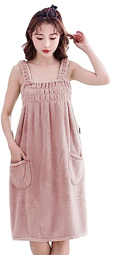SJTJSPX Saunakilt Damen Mädchen Bademäntel Bequeme Saunasarong Weich Saunatuch Spa Strand Handtuch Schnelltrocknend Duschtuch Sling Saunarock Morgenmantel Nachtwäsche