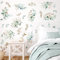 Watercolor Leaves Wall Stickers Green Leaf Wall Decals Living Room Decor Modern Hanging Vine Wall Decals Botanical Plant Wall Art Sticker Eucalyptus Leaf Wallpaper for Bedroom Kitchen Kids Room Decor