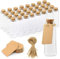 Mini Glasflaschen mit Korken, 32Stk x 40ML Reagenzglas mit Etiketten Hanfseil kleine Glasflaschen Geschenk Gläser Set Flaschen zum Befüllen Gewürzgläser, für Hochzeit Gastgeschenk, Deko Weihnachten