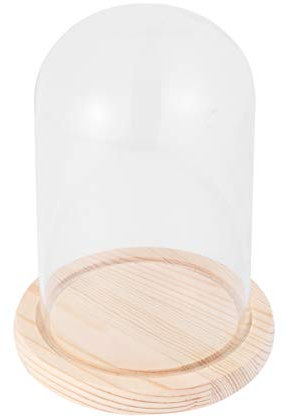 AOKWAWALIY Glasglockenaufkleber, Herz-Kuchenglocke, Glocke für Pflanzen, Glocke, große Glasglocke, Kerzenabdeckung, konservierte Rosenkuppel, Glas für Tischplatte, Glocke, Holzpapier, Drache,