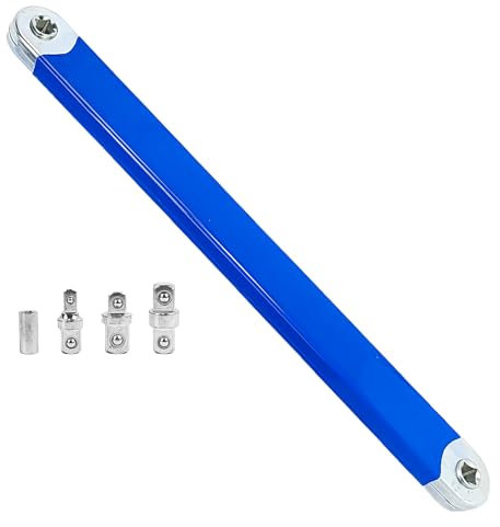 ZPSNDP 390 * 35 * 15 MM Zero Offset Chiave Prolunga, Chiave di Estensione Sfalsata con Adattatori Quadrati da 1/2, 1/4 e 3/8, Offset Extension Wrench, Zero Offset Chiave Estensiva (1)