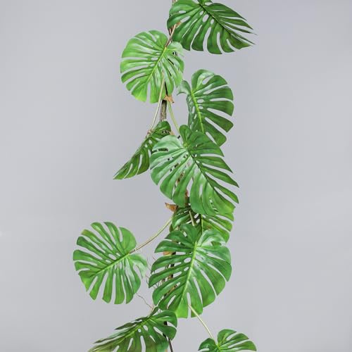 Seidenblumen Roß Mosteragirlande Real Touch 200cm DP Kunstpflanzen künstliche Monstera Pflanzen Ranke