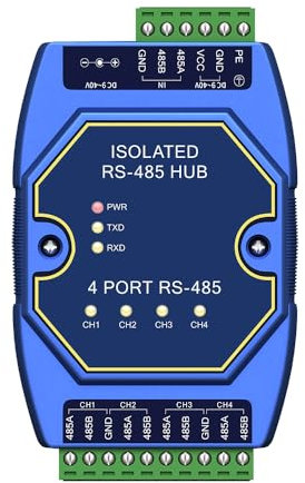 4-Wege-RS485-Repeater, Industriequalität, E810-R14, Stromsignalisolierung, ESD-Schutz, DC 8-28 V, Schienenmontage, hohe Geschwindigkeit