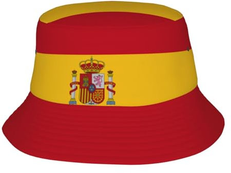 Bandera de España_s3049918 Sombrero de Cubo de Bandera Linda Protección de ala Ancha Sombrero para el Sol Pesca Senderismo Viajes Bandera al Aire Libre Sombreros para Hombres y Mujeres