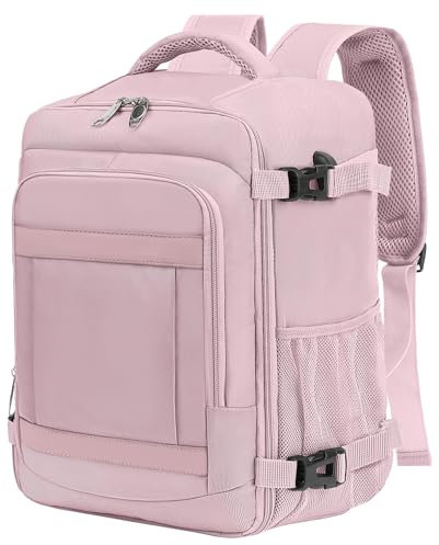 KLOSTAIN Zaino Ryanair 40x20x25 Zaino da Viaggio Aereo Bagaglio a Mano 20L Borsa da Cabina per Uomo e Donna Zaino da Viaggio Lavoro e Scuola Trekking, Blu Rosa Chiaro
