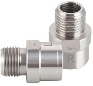 Fahrrad Pedal Extender Fahrrad Pedal Spacer,1 Paar Chrom Molybdän Stahl Fahrradpedalverlängerungen Fit 9/16 Zoll Gewindepedale Fahrrad MTB BMX Straßen-Straßenfahrrad, 16 mm Verlängert