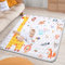 Aolso Tappeto da Gioco per Bambini, 127 x 127cm Tappeto Per Bambini e Neonati Reversibile,Tappeto Gioco Neonato Per la Camera del Bambino o della Bambina-Giraffa