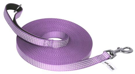 Wolfone Leichte Schleppleine 5m für Hunde,Reflektierende Rückruf-Hundeleine mit weich gepolstertem Griff,Trainingsleine für Outdoor-Übungen Lila