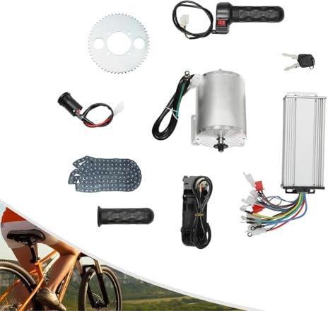Taozhiyy 3000W Fahrrad Elektro Motor Kit, 48-72V Brushless Gleichstrommotor Fahrrad E-Bike Elektrofahrräder Kart Umbausatz Kit, Conversion Kit mit Motor & Controller &Kette & Fußpedal-Drosselklappe