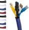 MarketConnect® Gaine Câbles Auto-Fermeture Ø 3mm, L 8m • Range et Cache les Câbles • Idéal pour Bureau et TV • NOIR-BLEU
