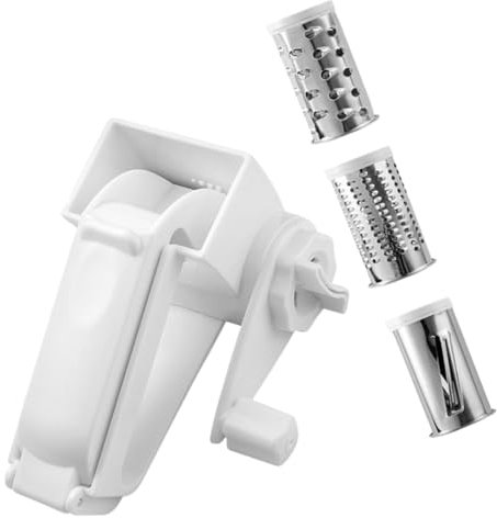 TOPBATHY 1 Set Grattugia Per Formaggio a Mano Grattugia Per Cioccolato Grattugia Formaggio Manuale Taglierino Per Formaggio Grattugia Multiuso Grattugia Compatta Acciaio Inossidabile Bianca