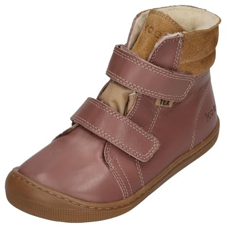 KOEL Barefoot Kinderstiefel - DEMIL NAPA WP WOOL - old rose, Größe:27 EU