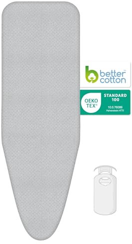 LaundrySpecialist Bügelbrettbezug mit Hitzereflexion – schnelleres Bügeln – für Bügelbretter Größe S/M - Breite 32-37 cm und Länge 110-115 cm - Ideal für Glatte Wäsche ohne Falten! - Made In EU