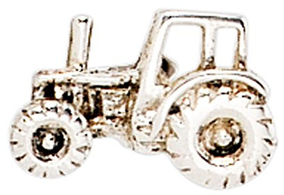 Einzel-Ohrstecker Ohrschmuck Traktor rhodiniert 925 Silber Sterlingsilber