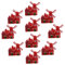DIKACA 10pcs Mini-windmühle Vintage Hausdekor Dekorative Windmühle Plastik Rot