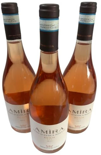 AMIRA Nero d'Avola Rosato Sicilia DOC 2023, Principi di Butera, Roséwein aus Italien, 750ml, 3er-Set