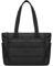 FRETHIND Puffer Tasche Damen Shopper Handtasche mit 15,6 Zoll Laptopfach Tote Bag Daunentasche für Arbeit Reise Shopping Schule (Schwarz)