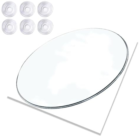 Transparent Tischplatte aus Gehärtetem Glas, 38cm-60cm Rund Glasplatte für Tisch, Esszimmer Glasscheibe Ersatzteil for Hotel, Bankett, Gartentische, Couchtische(40cm/16)