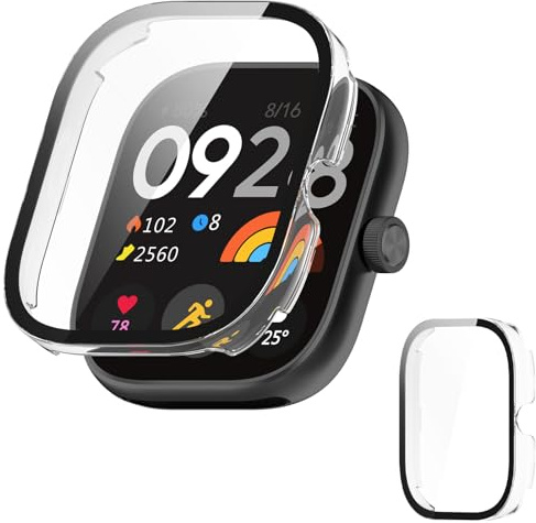 YIYAOLE Kompatibel mit Xiaomi Redmi Watch 5 Schutzhülle,PC Hülle mit Displayschutzfolie Kompatibel für Xiaomi Redmi Watch 5,Anti-Fall Kratzfeste Abdeckung Schutz Hülle(Transparent)