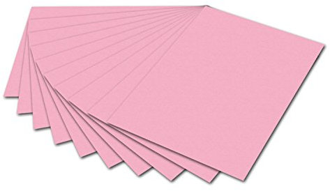folia 6126 - Fotokarton Rosa, 50 x 70 cm, 300 g/qm, 10 Bogen - zum Basteln und kreativen Gestalten von Karten, Fensterbildern und für Scrapbooking