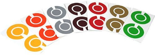 Lawn Bowls Identification Marker Stickers Pack of 4 Labels Emerald Green