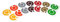 Lawn Bowls Identification Marker Stickers Pack of 4 Labels Emerald Green