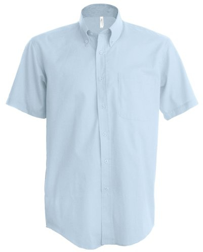 Kariban Mens Short Sleeve Easy Care Oxford Shirt (5XL) (Oxford Blue)