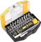 kwb 119200 Safety Bits Bit-Box – 37-tlg inkl. Bits, 44200 Sechskant-Antrieb Schnellwechsel-Bithalter und Handgriff in stabiler Kunststoffbox