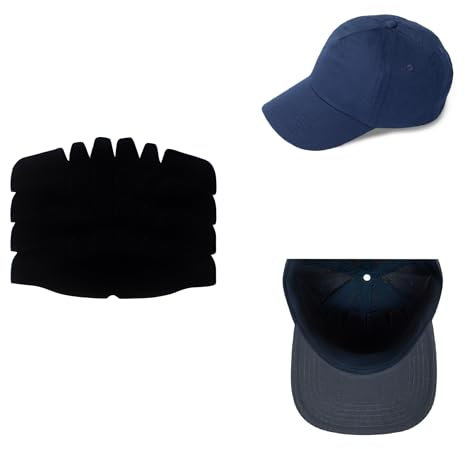 Shapers Image CapPro Baseball-Kroneneinsatz für angepasste Mützen und Snapback, 4 Stück, Schwarz, Einheitsgröße