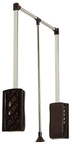 SOTECH Barre de vestiaire 545-700 mm noir extensible et pliable | Largeur ajustable