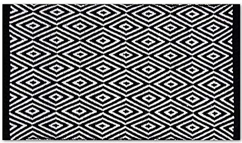 Pro Home Teppich Läufer Matte Unterlage Vorleger Fußabtreter, breite Auswahl an modernen Fleckerl- und Baumwollteppiche (60x90 cm/Diamond)