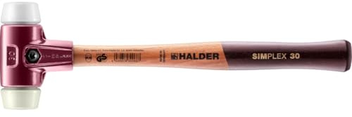 SIMPLEX-Schonhammer, Superplastik/Nylon; mit Tempergussgehäuse und hochwertigem Holzstiel | D=30 mm | 3078.030