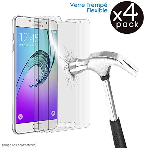 KARYLAX [Pack x4] Protection d'écran en Verre Fléxible, Dureté 9H, Anti-Rayures, Film Protecteur pour Smartphone Samsung Galaxy J3 2017