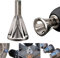 Deburring External Chamfer Tool Stainless Steel Remove Burr Tools for Drill Bit Stainless Steel Eliminate Damaged Extractor Fits Size 8-32 Bolts (Silver)