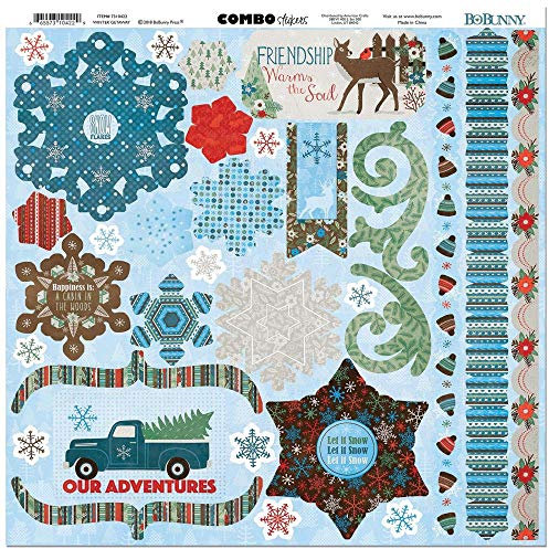 Bo Bunny 7310422 Combo Stickers Sticker, multi