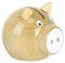 Vilac 5129W Sparschwein, Spardose Schwein, Holz, Natur-weiß, L