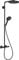 hansgrohe wassersparendes Duschsystem Raindance Select S 240 PowderRain Regendusche (Duschkopf, Duschkopf, Duschstange, Thermostat, Schlauch, 3 Strahlarten) Mattschwarz