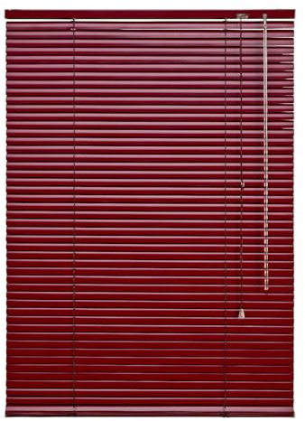 Klemmfix Alu Jalousie ohne Bohren - viele Größen und Farben - Aluminium Lamellen - Klemmträger Montage Fenster Tür - Rollo Faltrollo Sonnenschutz Jalousette (Größe 80 x 160 cm, Farbe Bordeaux)