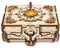 UGEARS Bernstein-Schatulle 3D Modellbausatz Holztruhe - 3D Holzbausatz Schatzkiste - 3D Puzzle Erwachsene Box mit Bernstein - Original Schmuckkästchen Mechanische Modell für Jugendliche - Schmuckbox